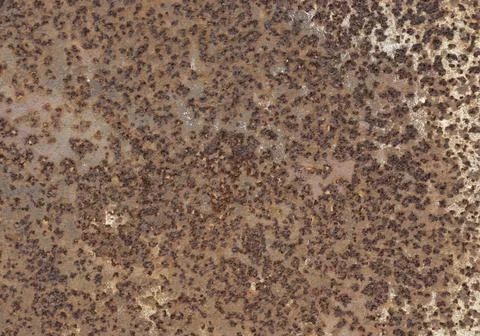 Textured rusty surface of old iron dirty brown with light intersperses, metal Stock Photos