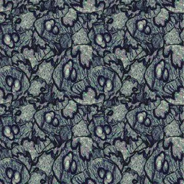 Textured seamless pattern in grunge style on dark. Stock Illustration