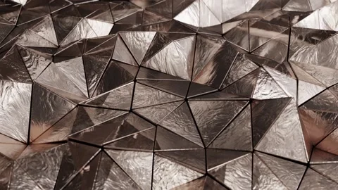 Textured shining glass triangles polygonal pattern rendered in UHD Stock Footage 270072232