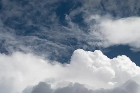 Textured sky featuring wispy clouds and subtle hues. Multiple textured layers Stock Photos