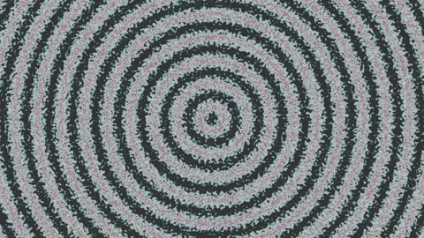 Textured Static Noise Concentric Circles Hypnotic Loop Vidéo 334239707