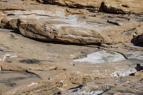 Textured stone sandstone surface. Stock Photos