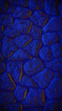 Textured stone wall in deep blue and subtle yellow highlights, creating a r.. Illustration