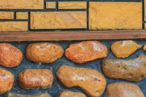 Textured stone wall Stock Photos