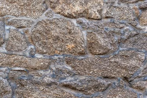 Textured Stone Wall Rustic Natural Gray Brown Surface Pattern Stock Photos