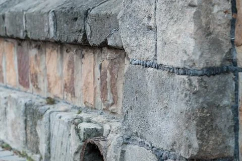 Textured Stone Wall with Unique Patterns and Subtle Color Contrast Stock Photos