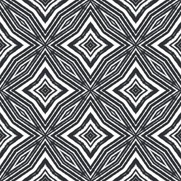 Textured stripes pattern. Black symmetrical Stock Illustration