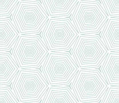 Textured stripes pattern. Turquoise symmetrical Stock Illustration
