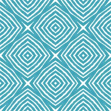 Textured stripes pattern. Turquoise symmetrical Stock Illustration