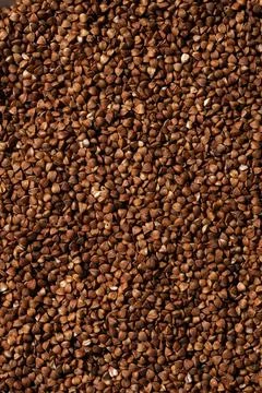 Textured Surface of Buckwheat Kernels Shot in harsh Lighting 스톡 사진