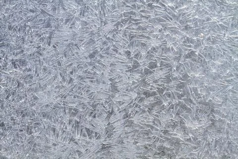 The textured surface is formed by ice crystals Stock Photos