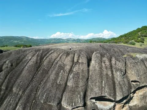 Textured Surface of a Massive Rock Formation Stock Photos