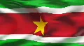 Textured SURINAM cotton flag with wrinkles and seams HD Footage