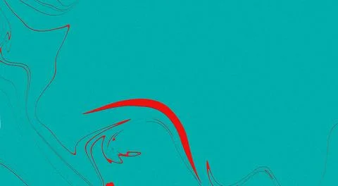 Textured Teal Surface with Red Abstract Swirls background Stock Photos