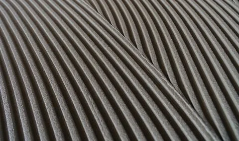 Textured Tile Mortar Surface During Professional Flooring Installation Fotos Stock