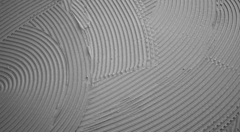 Textured Tile Mortar Surface During Professional Flooring Installation Fotos Stock