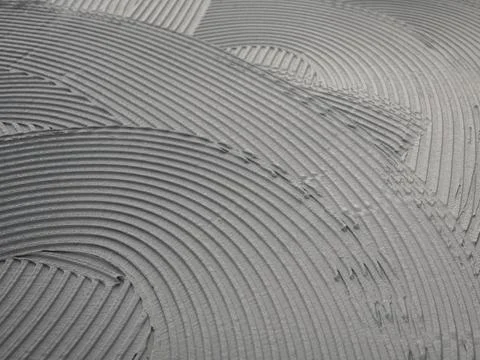 Textured Tile Mortar Surface During Professional Flooring Installation Stock Photos