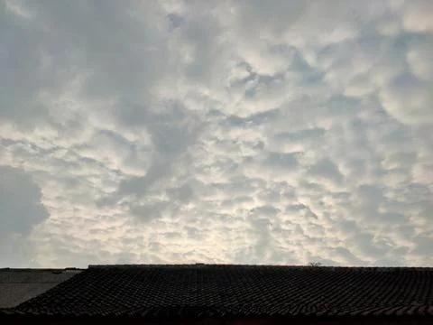 Textured Tropical Sky in East Java Stock Photos