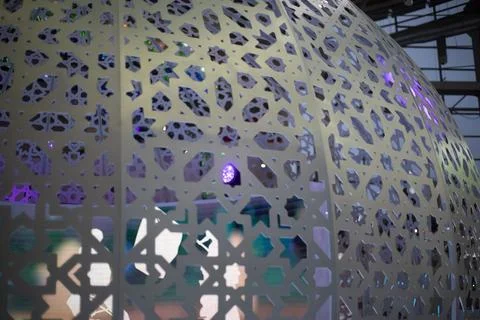 Textured wall. Pattern on the wall. Cut out shapes. Stock Photos