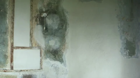 Textured wall static with bulb hanging Stock Footage 47524895