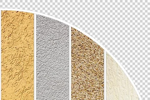 Textured wall surfaces in various colors showcasing unique patterns and style Stock Illustration