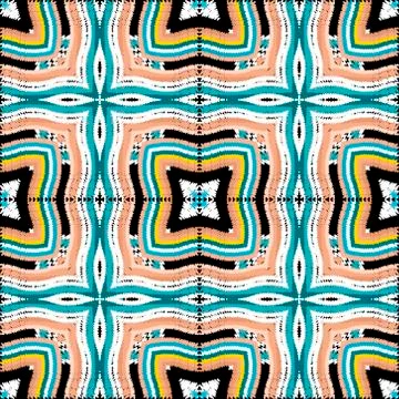 Textured wave lines seamless pattern. Striped ornamental tapestry vector back Illustrazione stock