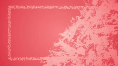 Textured white chalk stroke stop motion on vibrant coral background Stock Footage 322143653