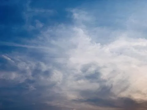 Textured White Cloud Formations on Deep Blue Sky Jakarta Stock Image Stock Photos