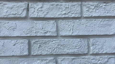 Textured White Painted Brick Wall Stock Footage 332259653