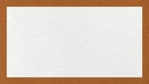 Textured white paper background with copper border. Backdrop with warm brow.. Stock Illustration