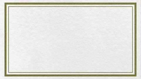 Textured white paper background with olive green double frame border and co.. Stock Illustration