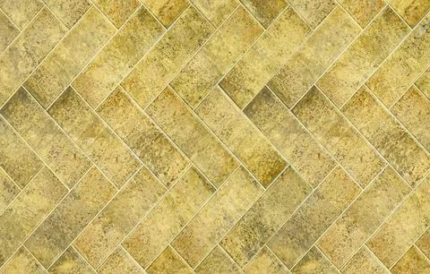 Textured Yellow Tile with Classic Pattern for Interior Design Foto stock