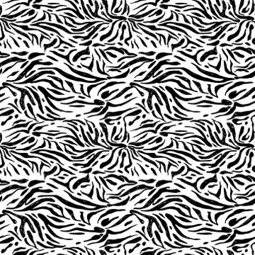 Textured zebra seamless pattern Stock Illustration