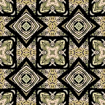 Textured zigzag lines vector seamless pattern. Tribal ethnic style carpet Illustrazione stock