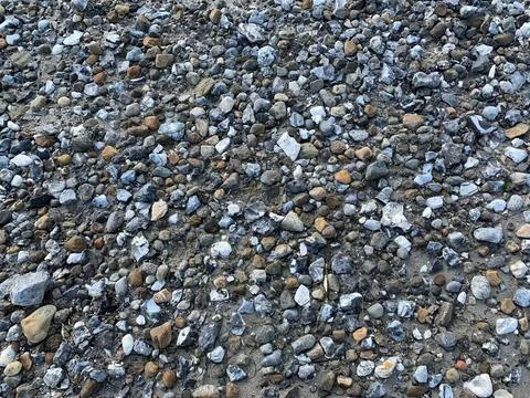  Texturen vom Strand mit Sand, Steinen und Muscheln für Hintergründe *** T. Stock Photos