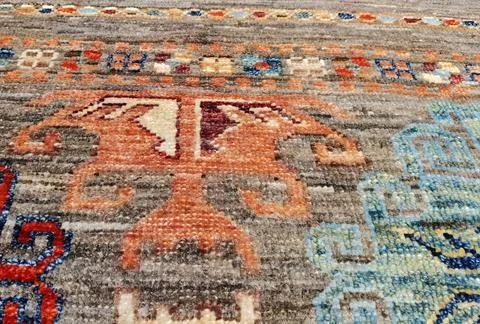 Textures and patterns in color from woven carpets Stock Photos