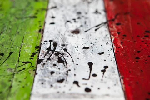 Textures background of brightly colored panels of wooden boards Stock Photos