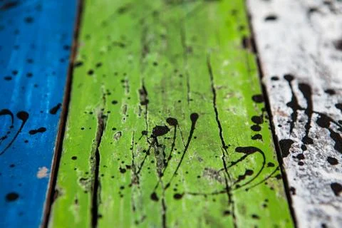 Textures background of brightly colored panels of wooden boards Stock Photos