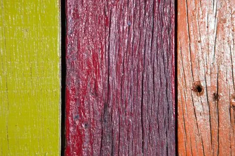 Textures background of brightly colored panels of wooden boards Stock Photos