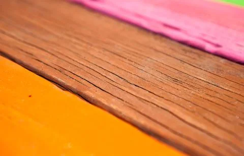 Textures background of brightly colored panels of wooden boards Stock Photos