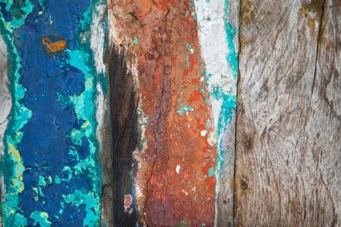 Textures background of brightly colored panels of wooden boards Stock Photos