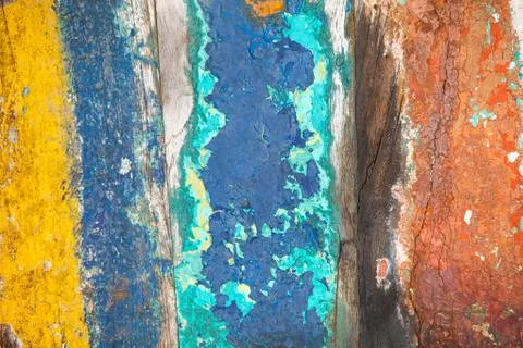 Textures background of brightly colored panels of wooden boards Stock Photos