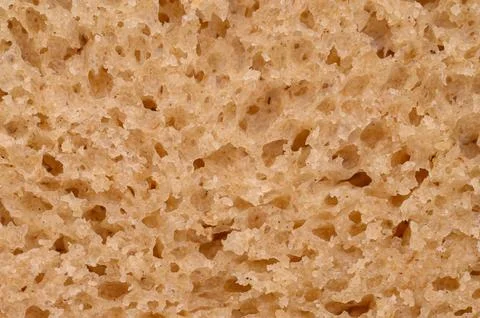 Textures of black bread baked from rye flour.Close-up Stock Photos