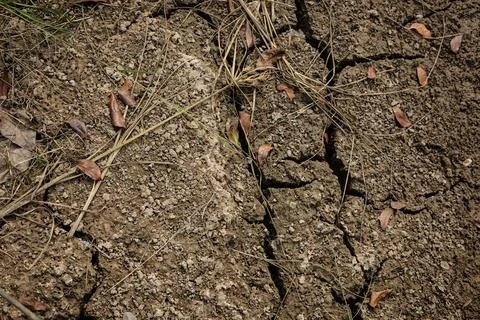 Textures On The Cracked Ground Stock Photos