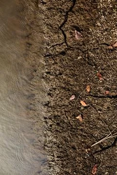 Textures On The Cracked Ground Stock Photos