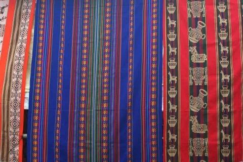 Textures of indian blankets Foto stock