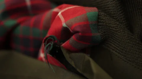 Texture's jacket close up Stock Footage 31446042