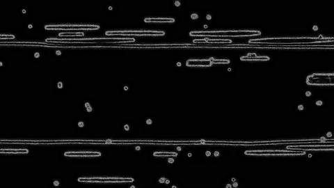 Texturized Black and White Particles with Lanes 스톡 동영상 150124584