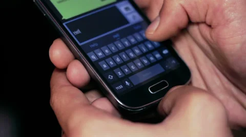 Textyping on a smartphone Stock-Footage 37617238