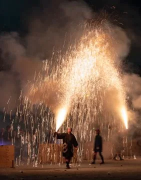 Tezutsu Hanabi ( hand-held Fireworks Festival ) Foto stock